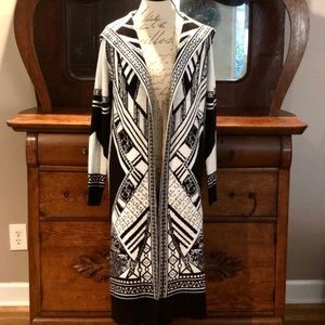 Black & White Sweater Duster